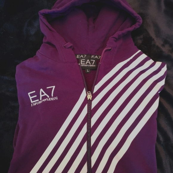 Emporio Armani deep purple hoodie women’s size medium - Picture 4 of 10
